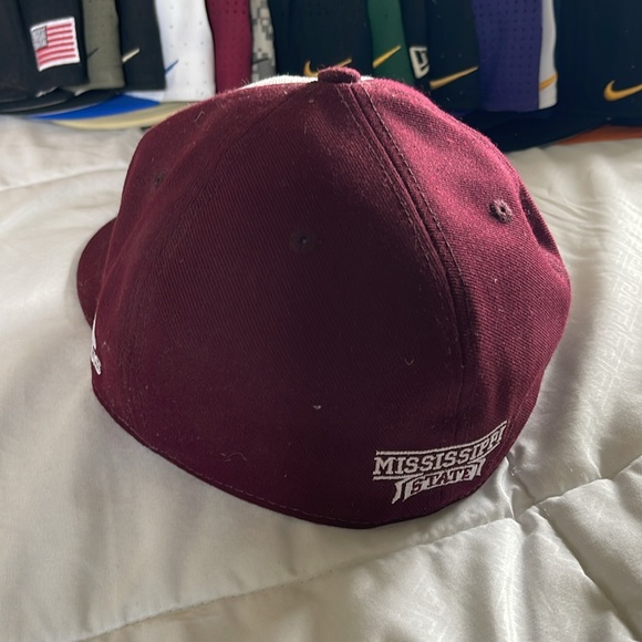 Adidas Baseball Hat Mississippi State Bulldogs On Field 7 1/4” - Picture 3 of 6